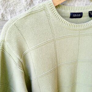 Men's Izod Sage Green Cotton Pullover